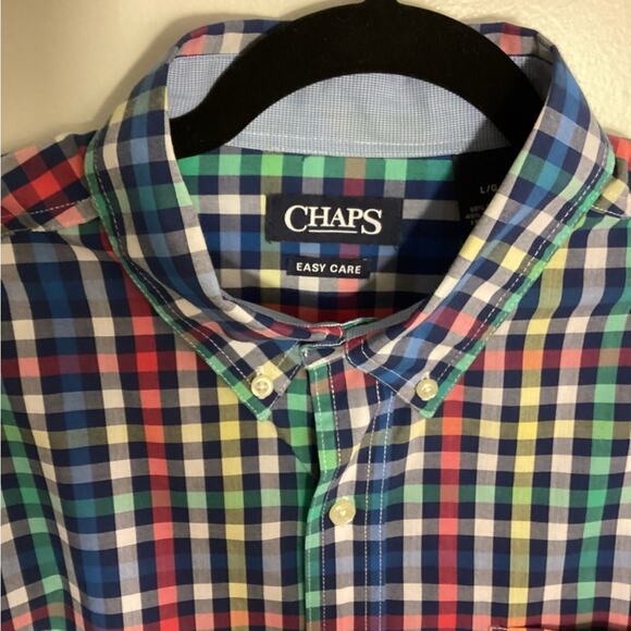 CHAPS Men’s Easy Care Size Large Button Down in Excellent Preloved Condition! - Picture 3 of 6